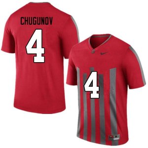 Men's Ohio State Buckeyes #4 Chris Chugunov Throwback Nike NCAA College Football Jersey New Style UWF4744RC